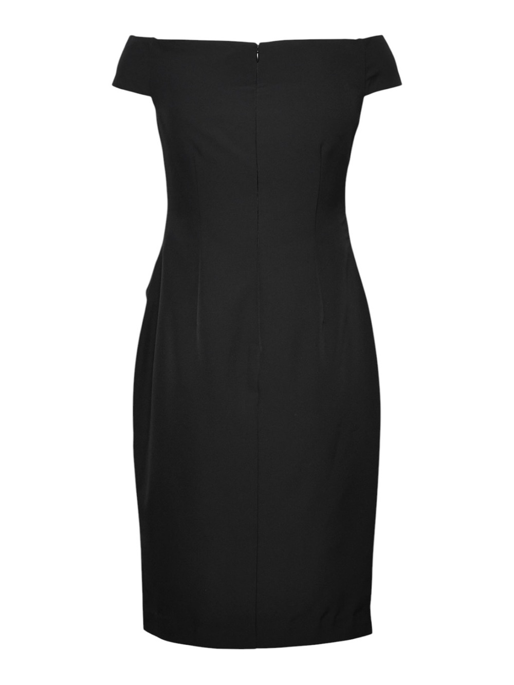 Lauren Ralph Lauren Black Off-The-Shoulder Cocktail Dress NWT - Picture 3 of 5